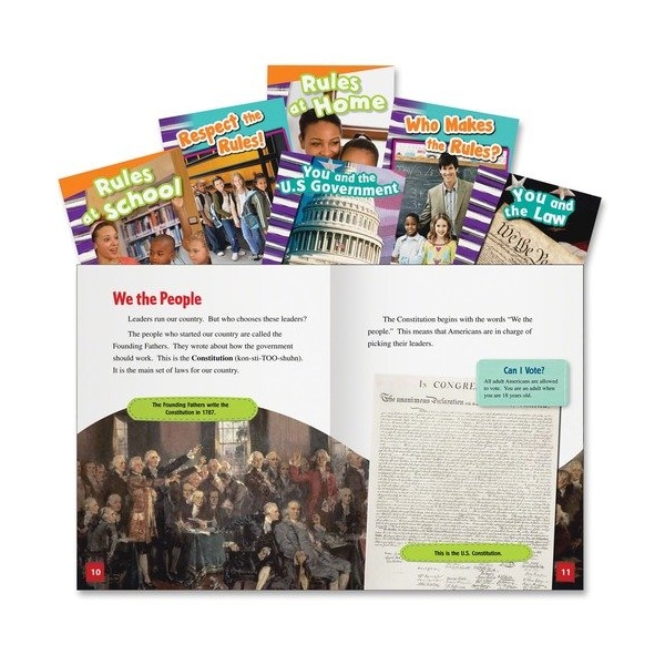 Shell Education Teacher Created Materials Social Studies Set, Rules and Authority, Grade K-3, 6 BK/ST, 6PK SHL20597 - main